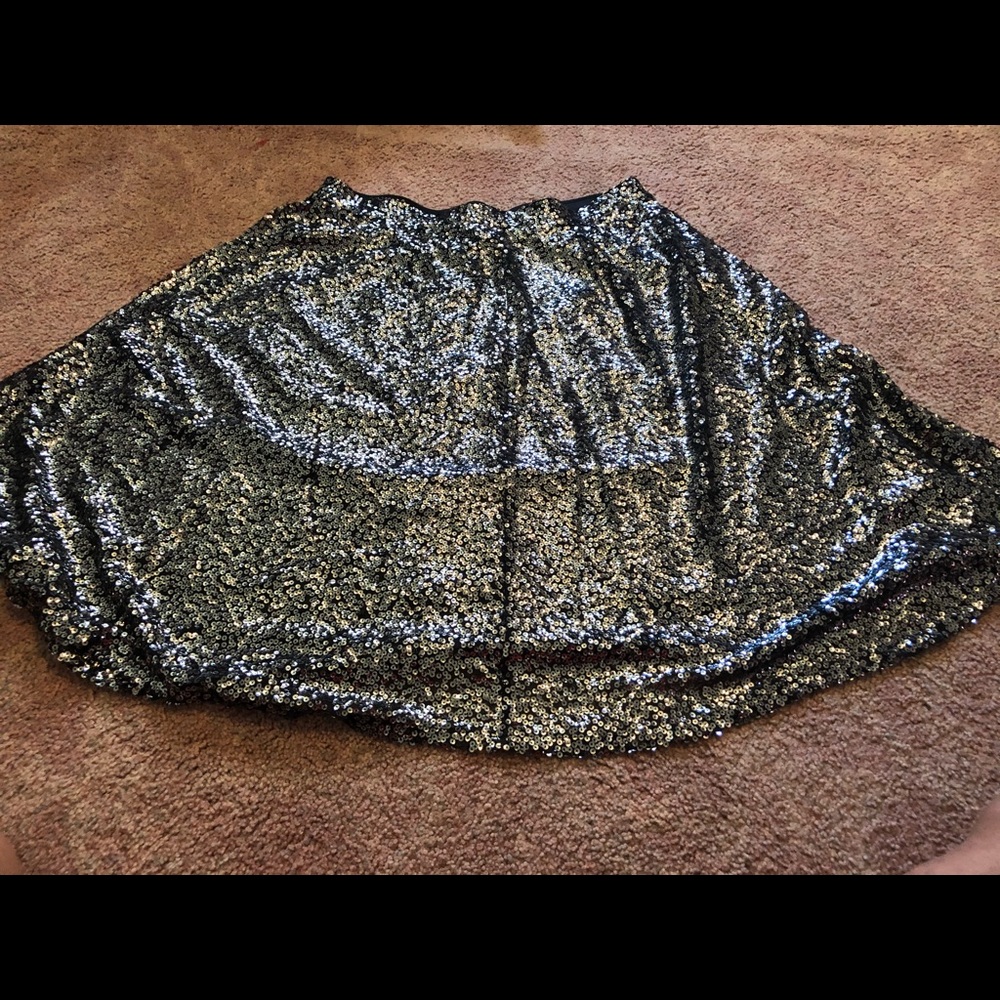Black dressy sequins skirt